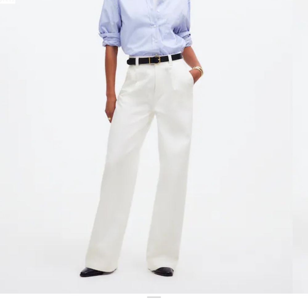 Madewell White Wide Leg Jeans